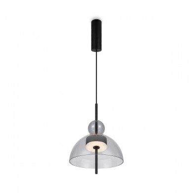 Suspension Bangkok 12W LED D25 Noir Gris Boule MAYTONI MOD185PL-L11B3K1