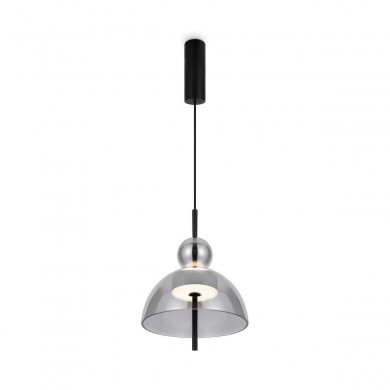 Suspension Bangkok 12W LED D25 Noir Fumé Boule MAYTONI MOD185PL-L6B3K4