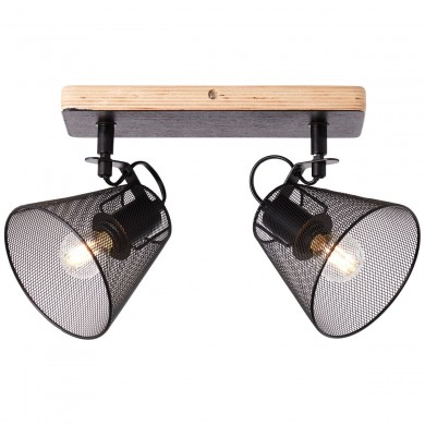 Plafonnier WHOLE 2x40W E14 Noir-bois BRILLIANT 40113_76