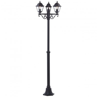 Lampadaire Extérieur NISSIE 3x60W E27 Noir BRILLIANT 90995A06