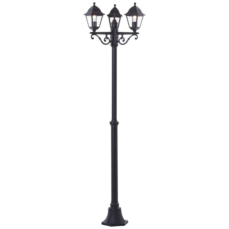 Lampadaire Extérieur NISSIE 3x60W E27 Noir BRILLIANT 90995A06