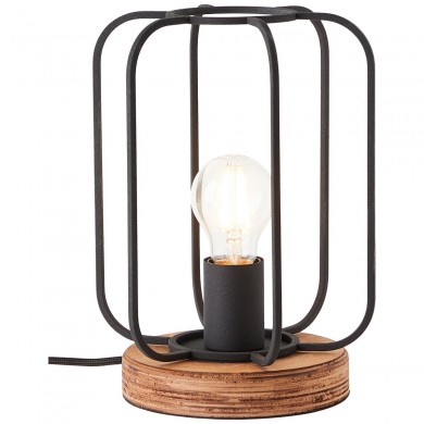 Lampe TOSH 1x40W E27 Bois patiné-noir mat BRILLIANT 93147_66