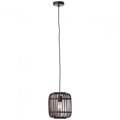 Suspension WOODROW 1x60W E27 Bois foncé-noir BRILLIANT 93777_76