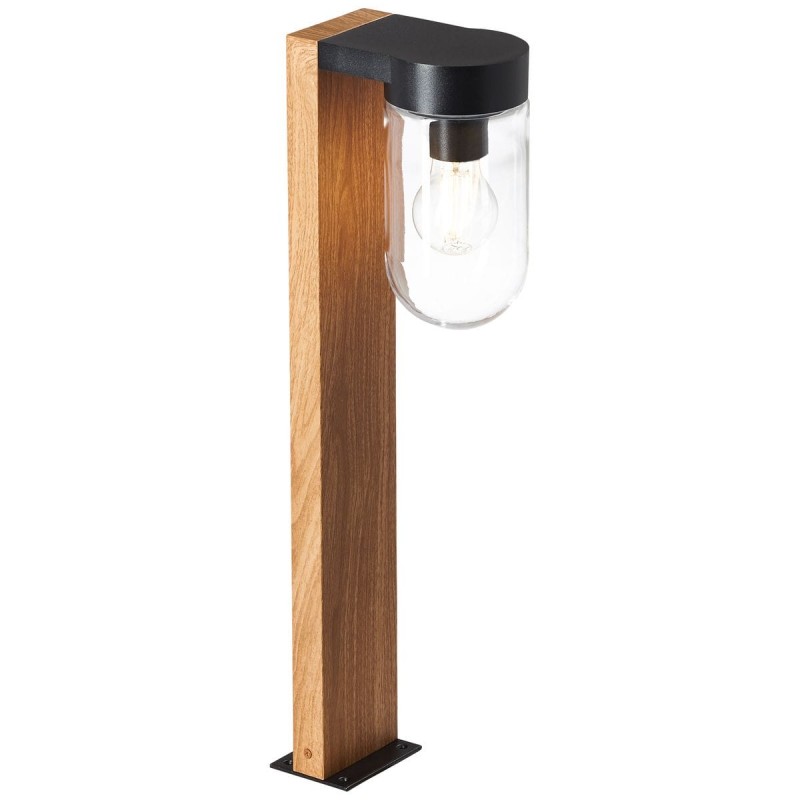 Borne Extérieur CABAR 1x40W E27 Bois foncé-noir H550 BRILLIANT 96373_76