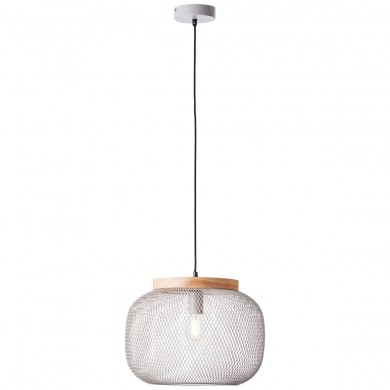 Suspension GIADA 1x40W E27 Gris clair-bois H1130 BRILLIANT 99111_40