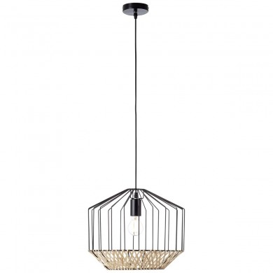 Suspension TEMPLO 1x40W E27 Noir-naturel BRILLIANT 99193_76