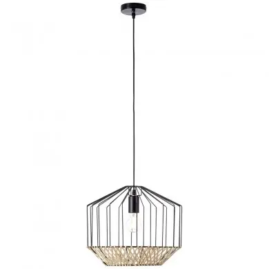 Suspension TEMPLO 1x40W E27 Noir-naturel BRILLIANT 99193_76