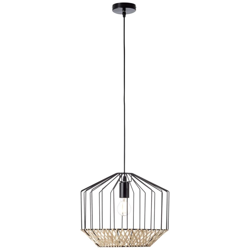 Suspension TEMPLO 1x40W E27 Noir-naturel BRILLIANT 99193_76