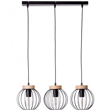 Suspension SORANA 3x40W E27 Noir-bois BRILLIANT 99236_76