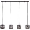 Suspension CROSSTOWN 4x40W E27 Bois foncé-noir BRILLIANT 99263_76