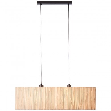 Suspension WIMEA 2x52W E27 Noir-naturel BRILLIANT 99429_76