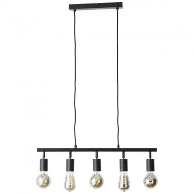 Suspension TIFFANY 5x28W E27 Noir dépoli BRILLIANT 99684_06