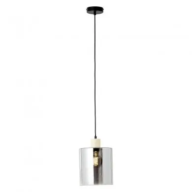 Suspension WEALD 1x40W E27 Noir-fumé-bois BRILLIANT 99894_93