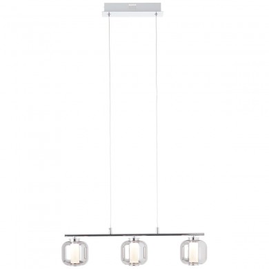 Suspension RAFA 18W LED Chrome-verre fumé H1310 BRILLIANT G99259_93