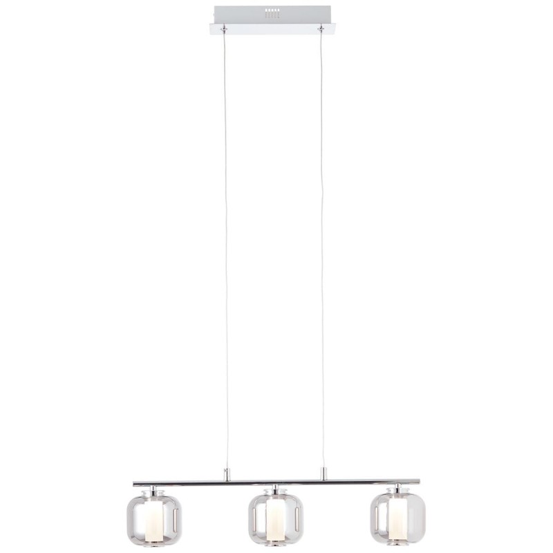 Suspension RAFA 18W LED Chrome-verre fumé H1310 BRILLIANT G99259_93