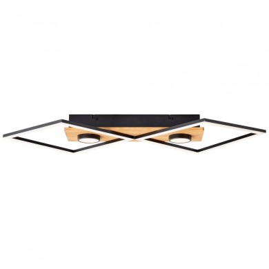 Plafonnier WOODBRIDGE 32W LED Noir-bois BRILLIANT G99756_76