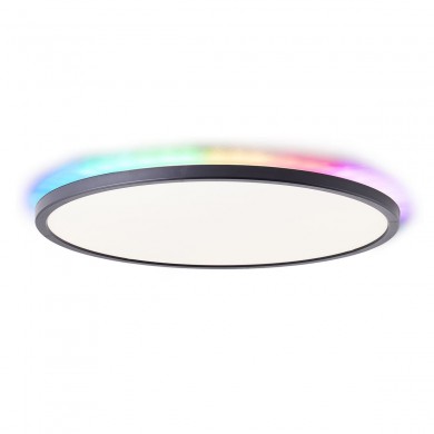 Plafonnier SALTERY 22W LED Blanc-noir Rond BRILLIANT G99779_76