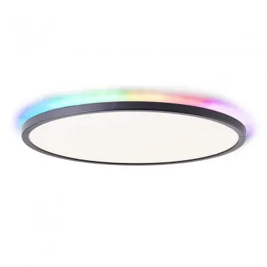 Plafonnier SALTERY 22W LED Blanc-noir Rond BRILLIANT G99779_76