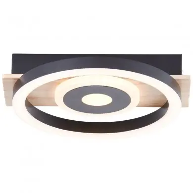 Plafonnier MAUREEN 12W LED Noir-bois BRILLIANT G99926A76