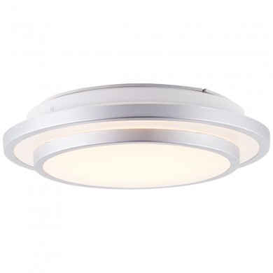 Plafonnier LUCIANO 12W LED Aluminium-blanc BRILLIANT HK18381S21