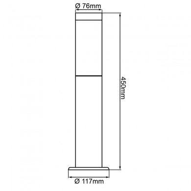 Borne Extérieur DODY 1x20W E27 Noir H450 BRILLIANT 90946A06