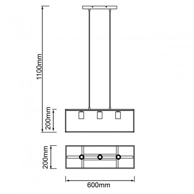 Suspension ARICA 3 3x60W E27 Noir-bois BRILLIANT 92747_76