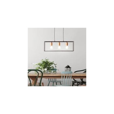 Suspension ARICA 3 3x60W E27 Noir-bois BRILLIANT 92747_76