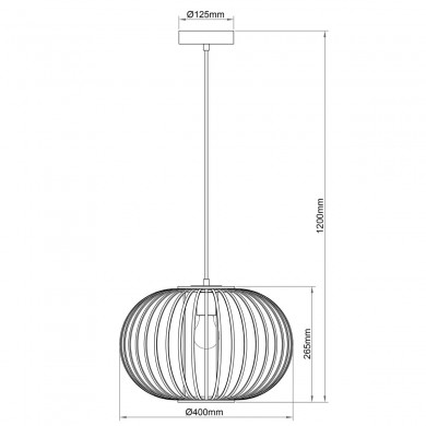 Suspension ENCA 1x60W E27 Nature-noir BRILLIANT 92860_09