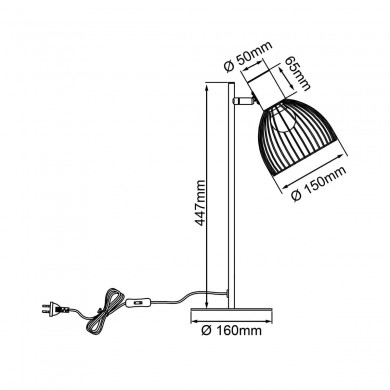 Lampe BLACKY 1x40W E27 Noir dépoli BRILLIANT 93084_06