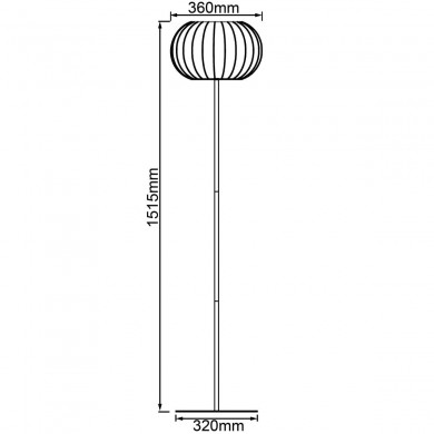 Lampadaire SILEMIA 1x52W E27 Noir dépoli BRILLIANT 93087_76