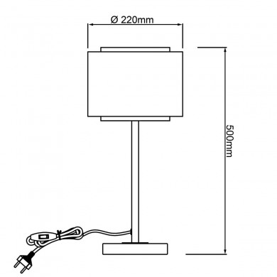 Lampe ODAR 1x42W E27 Noir-beige BRILLIANT 93133_09