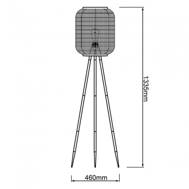 Lampadaire TANAH 1x42W E27 Noir-naturel BRILLIANT 93136_76