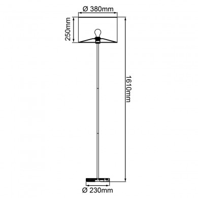 Lampadaire ROMM 1x52W E27 Bois clair-noir BRILLIANT 93140_76