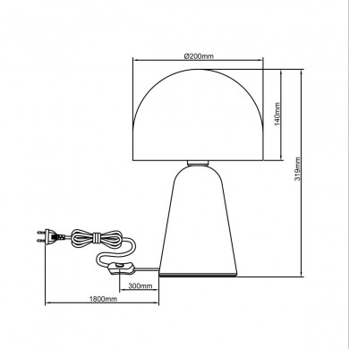 Lampe NALAM 1x40W E14 Noir-naturel H310 BRILLIANT 94702_76