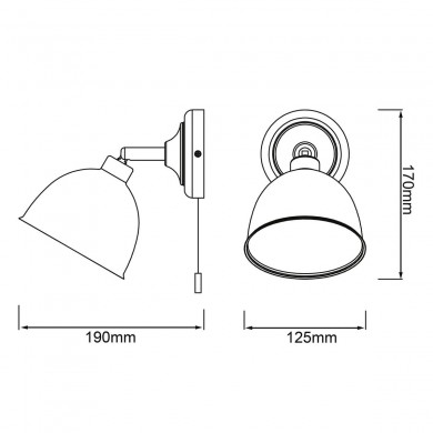 Applique TELIO 1x28W E14 Blanc BRILLIANT 97002_05