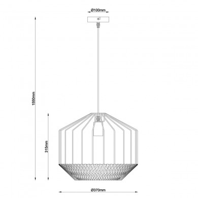 Suspension TEMPLO 1x40W E27 Noir-naturel BRILLIANT 99193_76