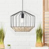 Suspension TEMPLO 1x40W E27 Noir-naturel BRILLIANT 99193_76