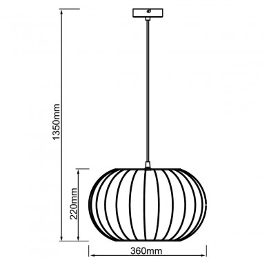 Suspension SILEMIA 1x52W E27 Noir dépoli BRILLIANT 99393_76