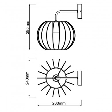 Applique SILEMIA 1x52W E27 Noir dépoli BRILLIANT 99394_76