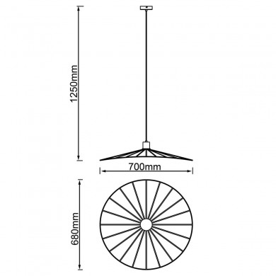 Suspension LEIKA 1x52W E27 Noir dépoli BRILLIANT 99421_76