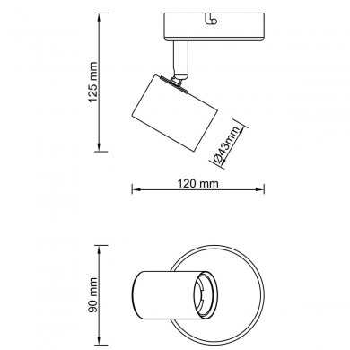 Applique KERRY 1x40W E27 Noir-laiton H120 BRILLIANT 99714_72