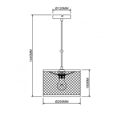 Suspension MAZE 1x60W E27 Noir mat BRILLIANT 99804_86