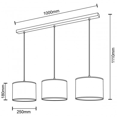 Suspension ANIELA 3x40W E27 Noir-naturel BRILLIANT 99823_76