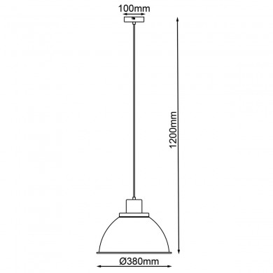 Suspension ERENA 1x60W E27 Rouge BRILLIANT 99836_01