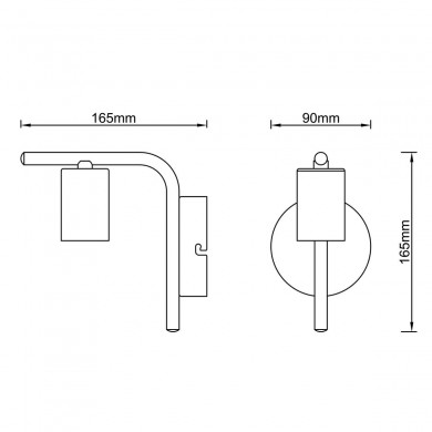 Applique KERRY 1x40W E27 Noir-laiton H165 BRILLIANT 99840_72