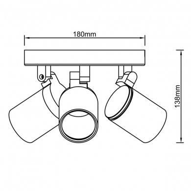 Plafonnier Salle de Bain ALESSIA 3x5W GU10 Noir dépoli BRILLIANT 99905_76