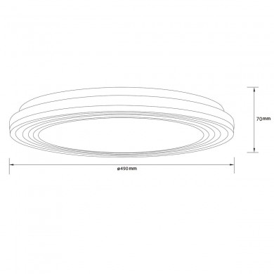 Plafonnier KOBANA 36W LED Noir-blanc BRILLIANT G80568A76