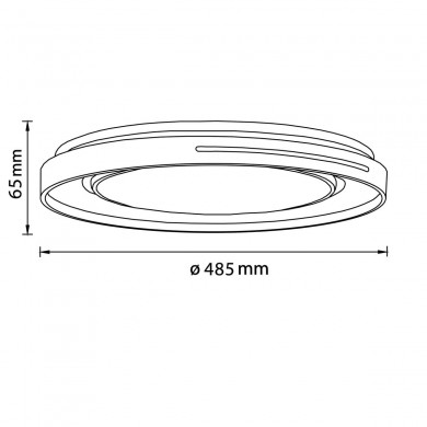 Plafonnier BARTY 30W LED Blanc-chrome BRILLIANT G97158_75