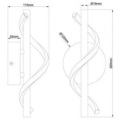 Applique EUNICE 7,5W LED Noir dépoli BRILLIANT G99267_76