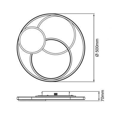 Plafonnier RUNDA 50W LED Blanc mat BRILLIANT G99371_75